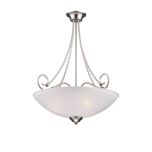 3-Light Foyer Pendant Brushed Nickel