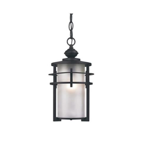 1-Light Outdoor Hanging Light, Black