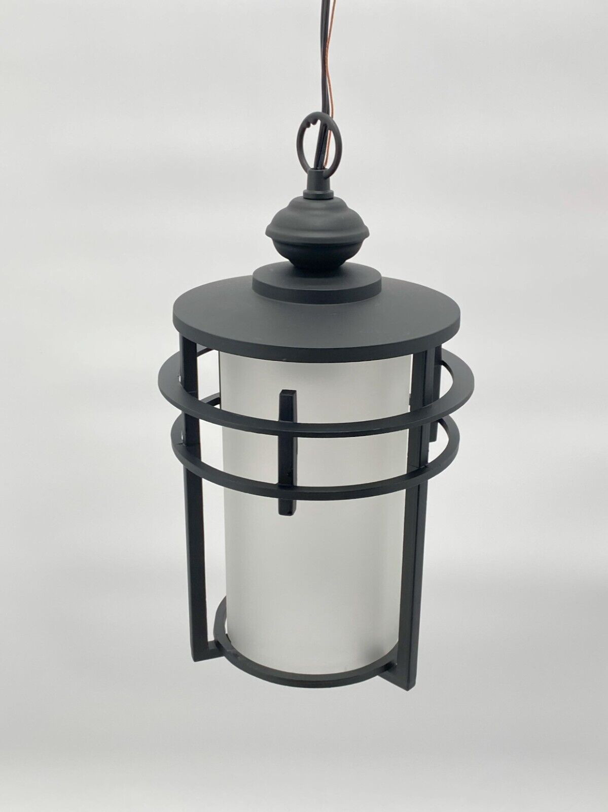 1-Light Outdoor Hanging Light, Black