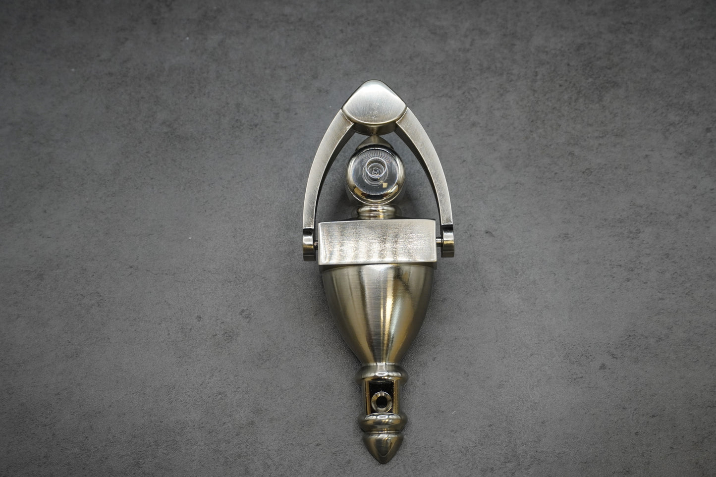 Satin Nickel Door Knocker with Viewer