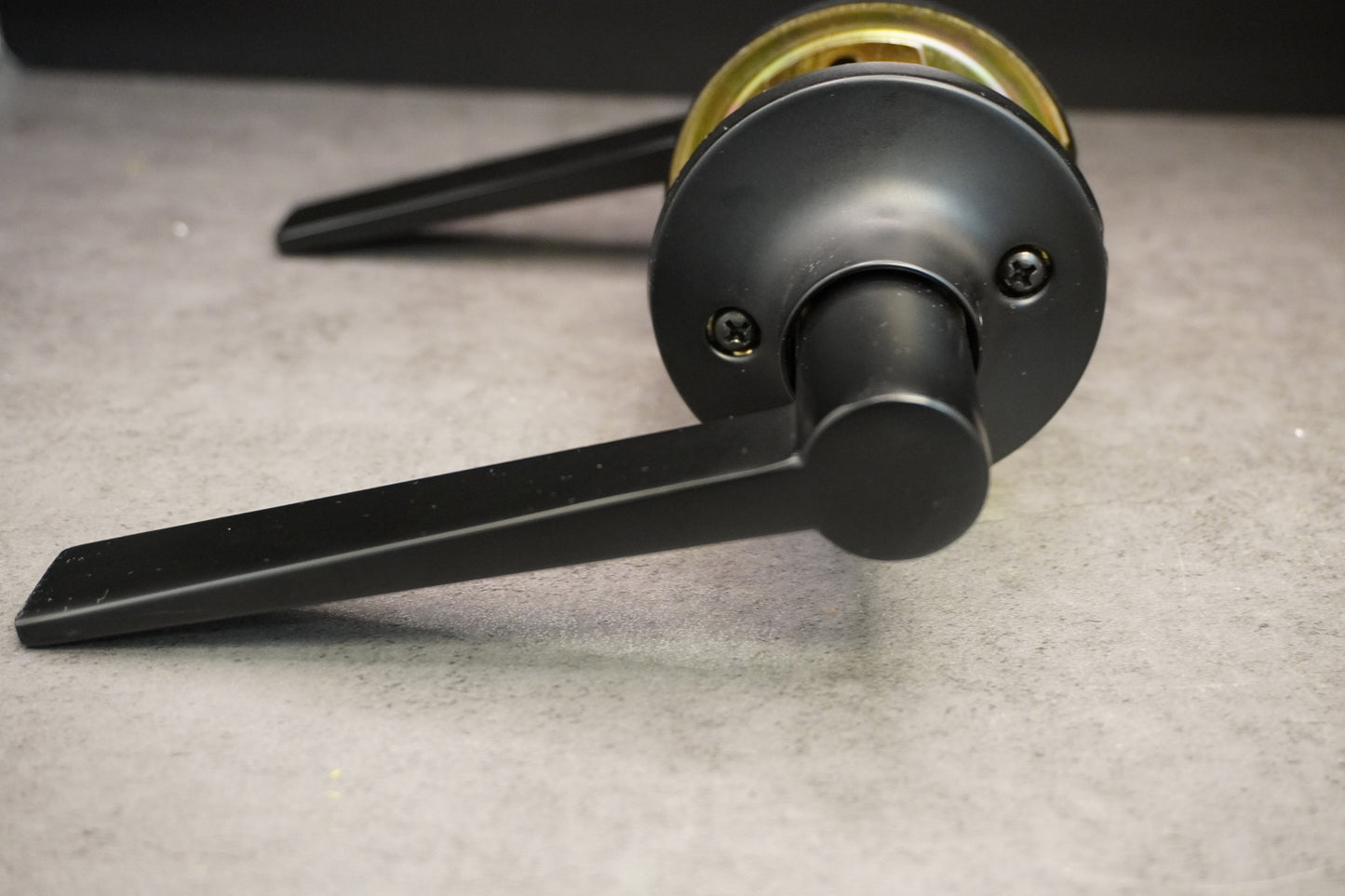 Matte Black Modern Passage Lever