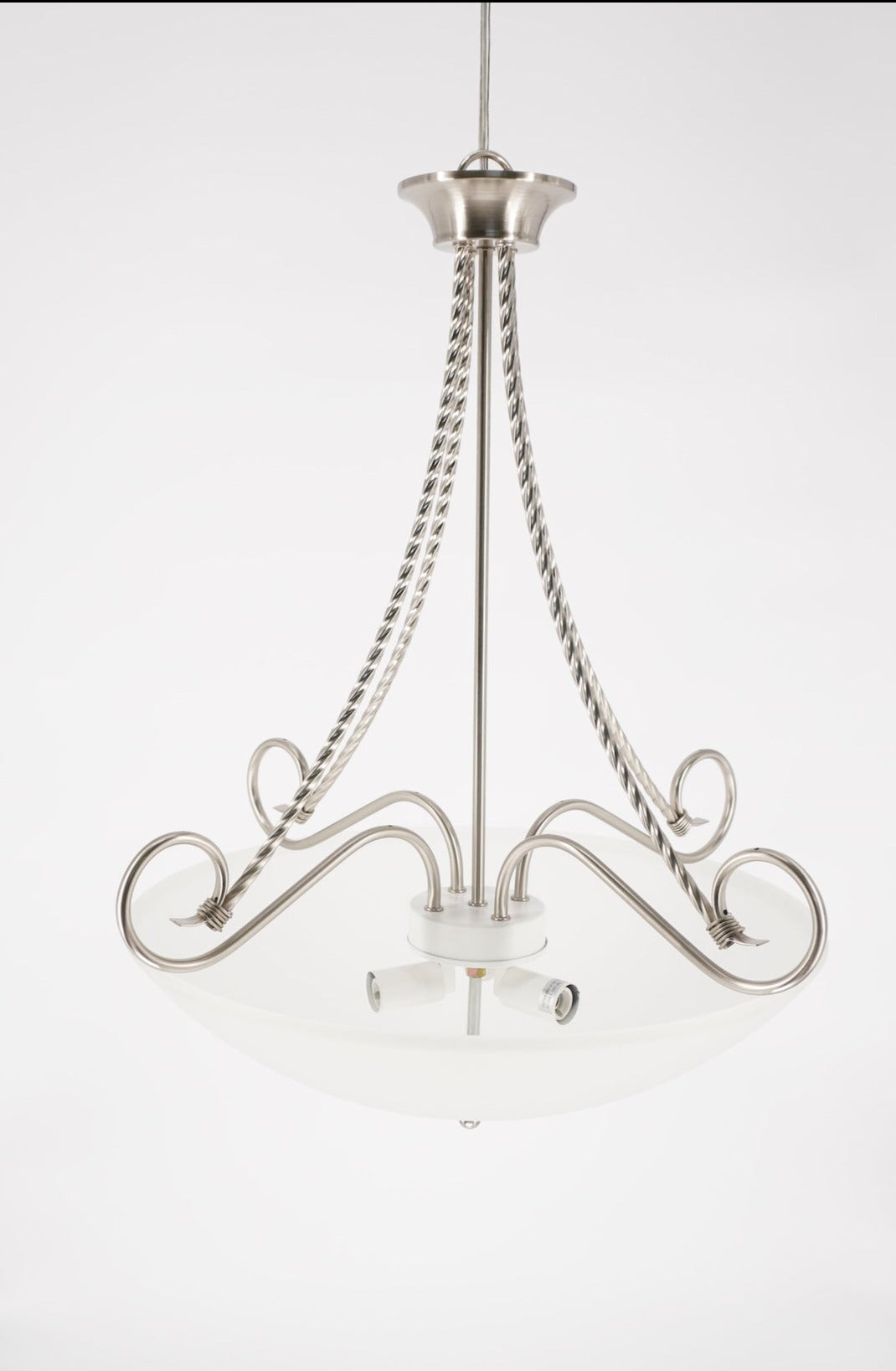 3-Light Foyer Pendant Brushed Nickel