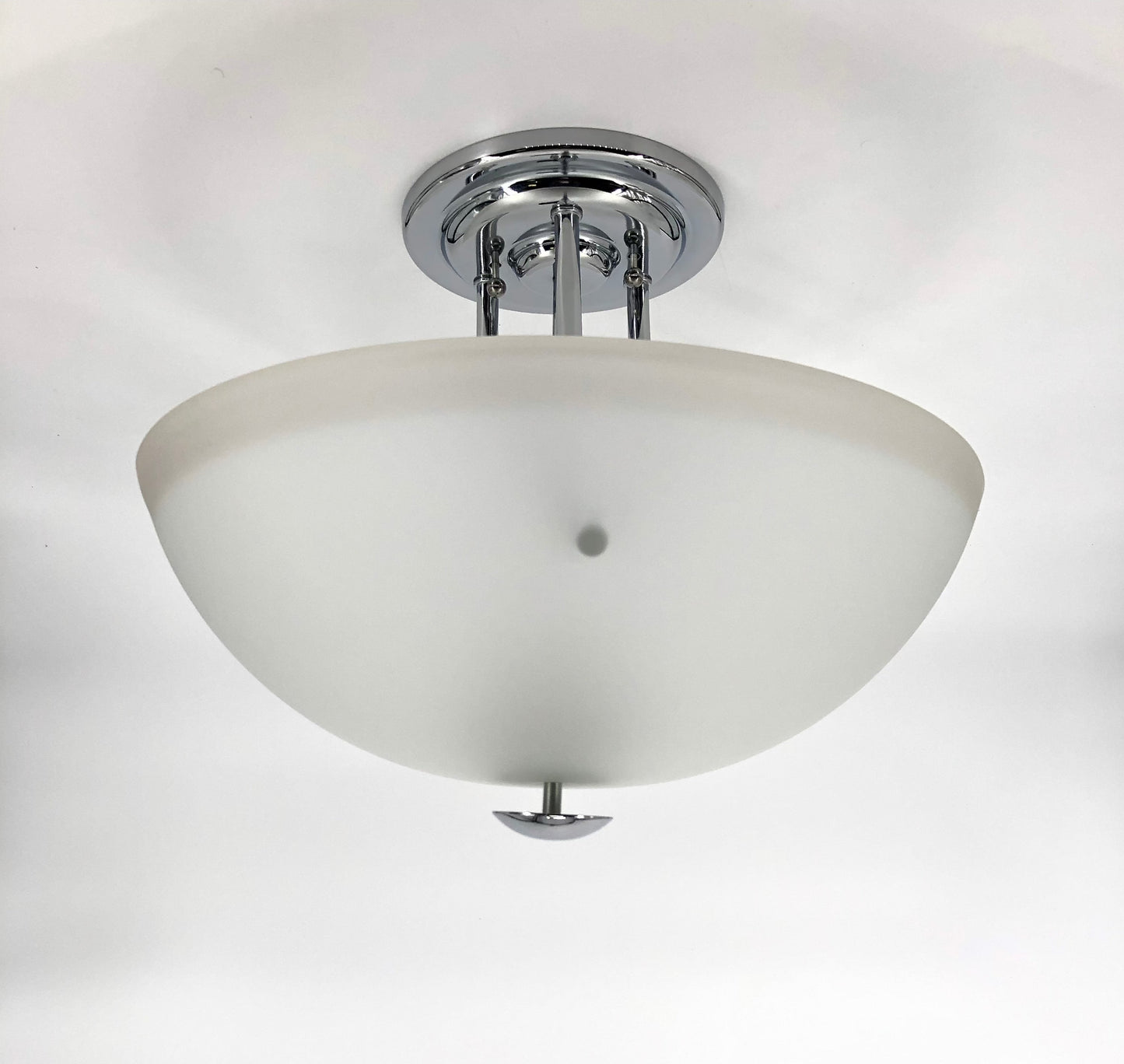 2-Light Polished Chrome Semi-Flush Ceiling Light