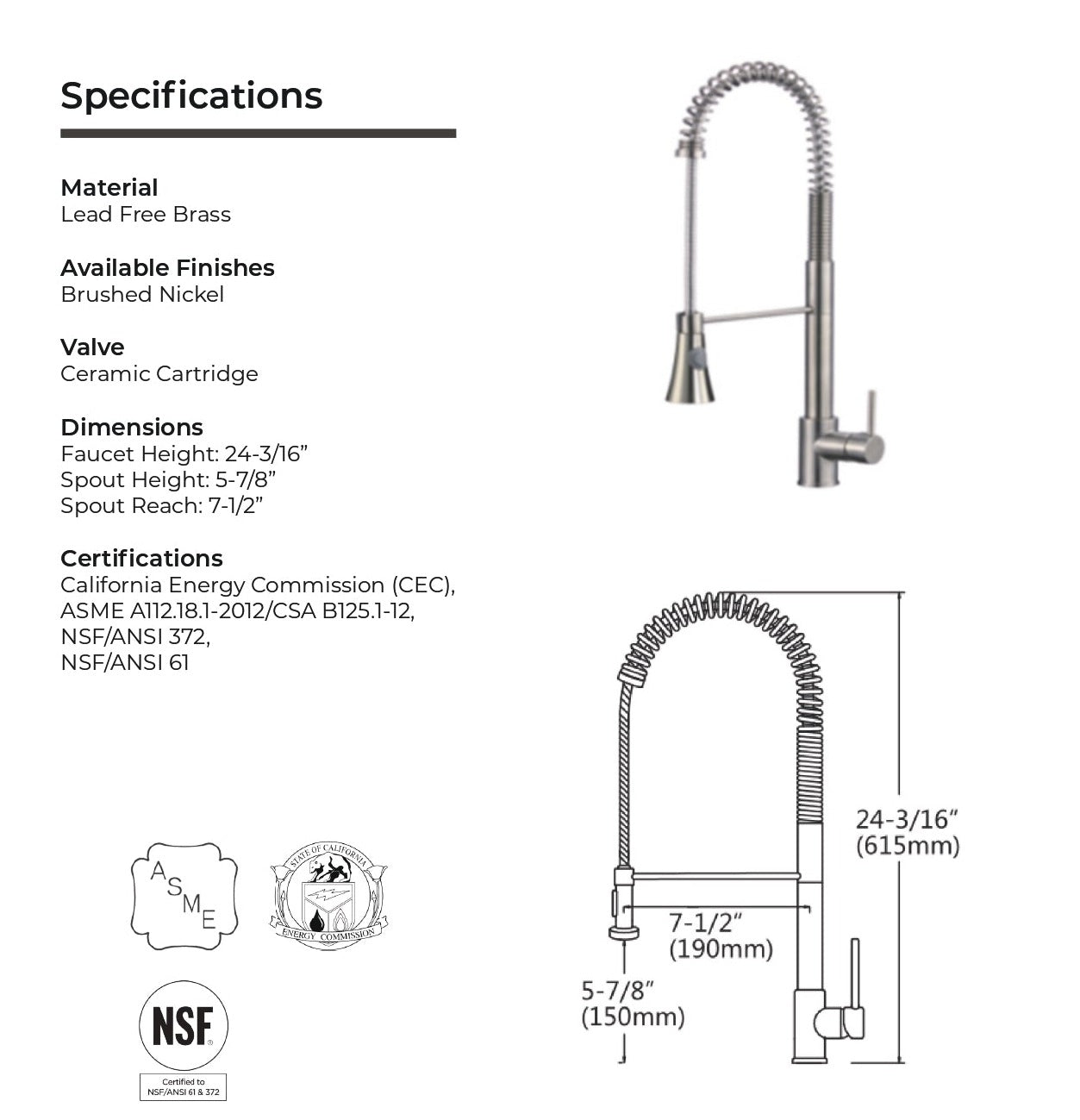 Kitchen Pull-Down Faucet