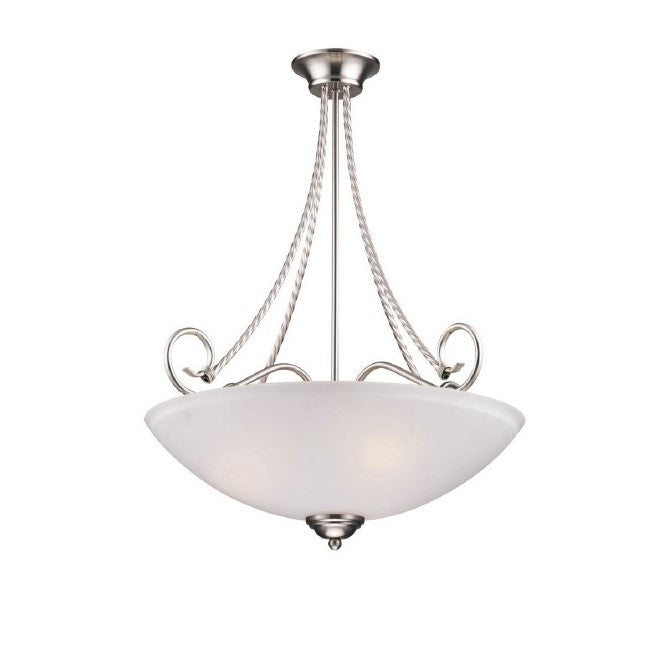 3-Light Foyer Pendant Brushed Nickel