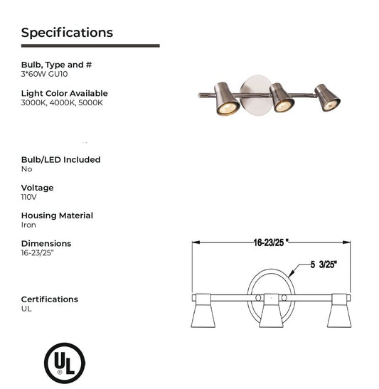 Track Lighting 3-Lights