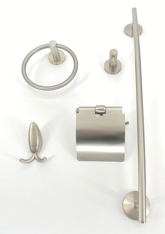 Brushed Nickel Bathroom Hardware Set